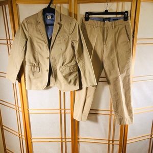 J.Crew Crewcuts Boys Khaki Suit Sz. 12